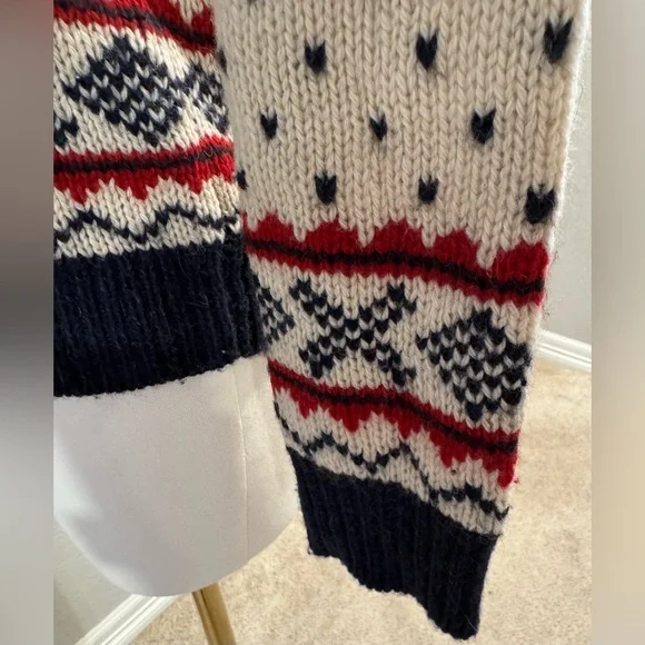 Vintage Ralph Lauren Holiday Christmas Fair Isle Red & Navy Olympics Sweater - Picture 10 of 16